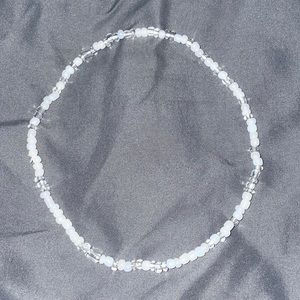 White & Clear necklace handmade